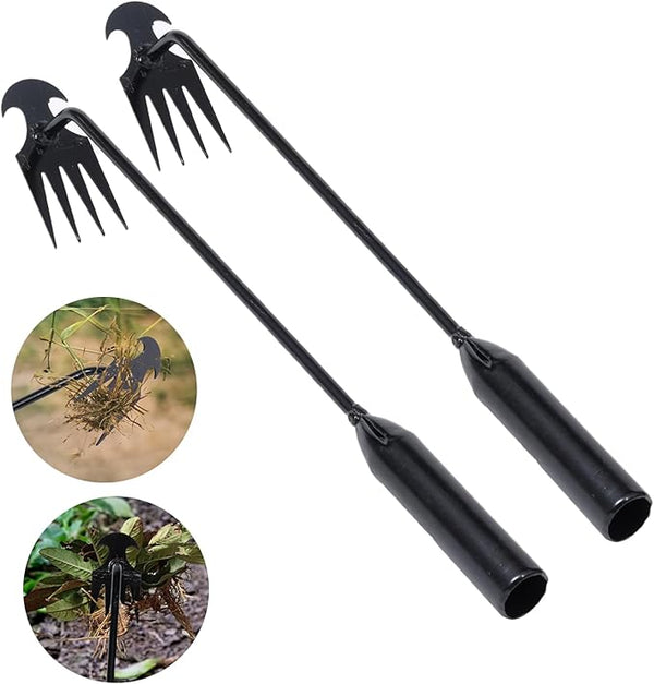 Weed Puller Tool – 4-Tooth Steel Hand Weeder