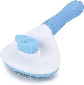 Depets Self-Cleaning Slicker Brush for Dogs & Cats – Deshedding Tool