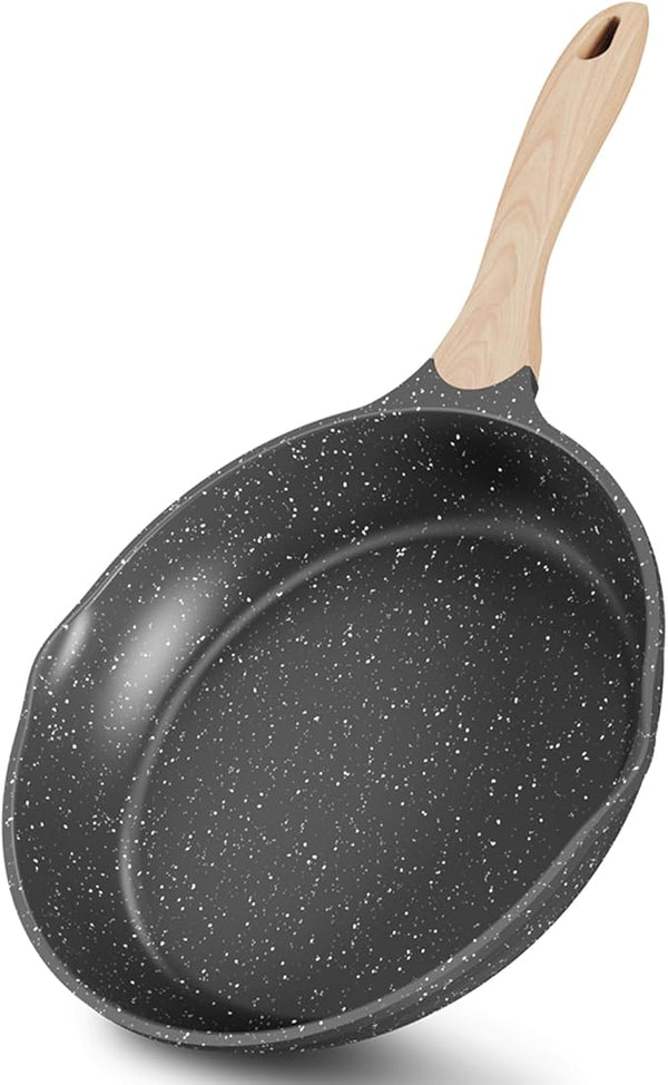 JEETEE 8" Nonstick Stone Frying Pan – Heat-Resistant Handle