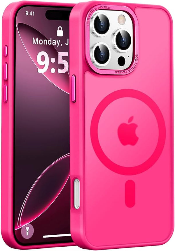 iPhone 16 Pro Max MagSafe Case – 13ft Drop Protection (Hot Pink)